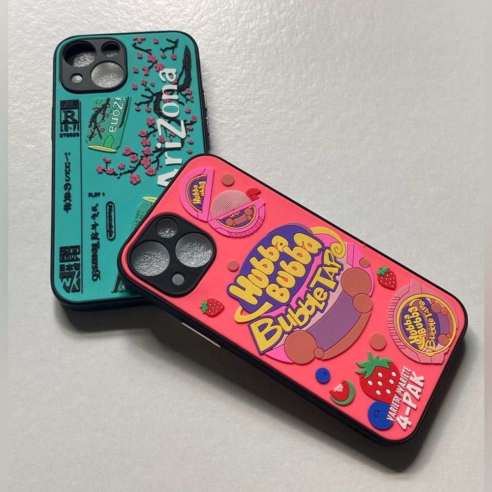 Two pack brand inspired 3D iPhone 13 mini cases